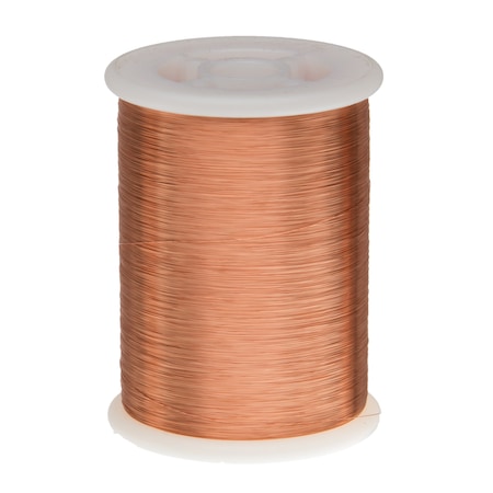 Magnet Wire, Enameled Copper Wire, 34 AWG, 2.5 Lbs, 20215' Length, 0.0069 Diameter, Natural